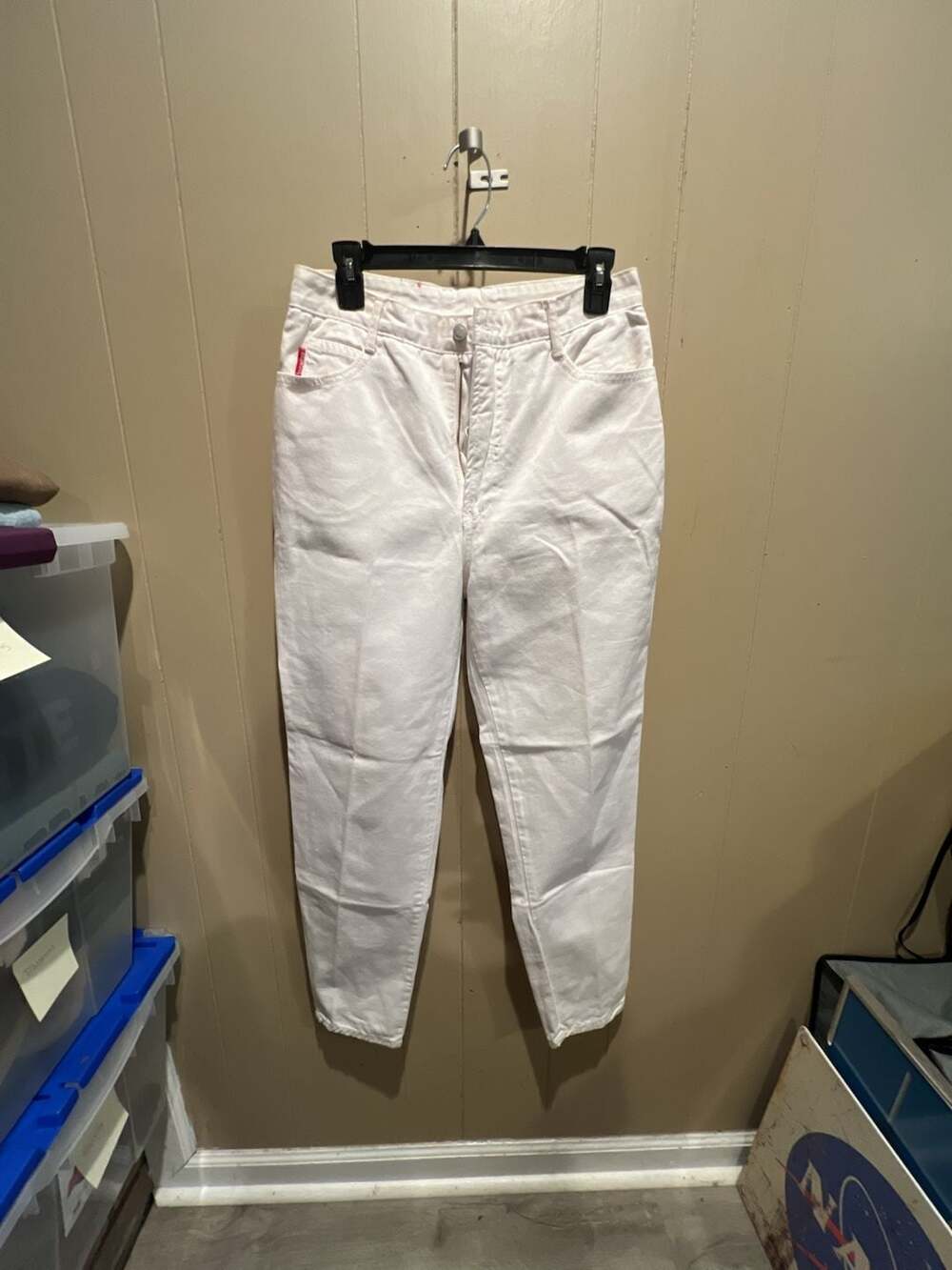 Vintage Bongo by Gene Montesano White High-Rise Mom Jeans Size 13